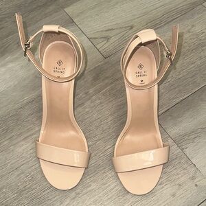 Call It Spring Cream High Heel Sandals